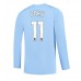 Manchester City Jeremy Doku #11 Kopio Koti Pelipaita 2023-24 Pitkät Hihat